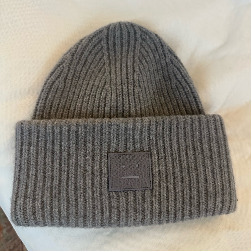 Acne Studios Large Face Logo Beanie